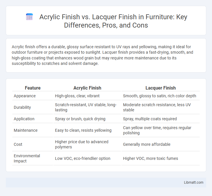 Acrylic Finish vs. Lacquer Finish in Furniture: Key Differences, Pros, and Cons
