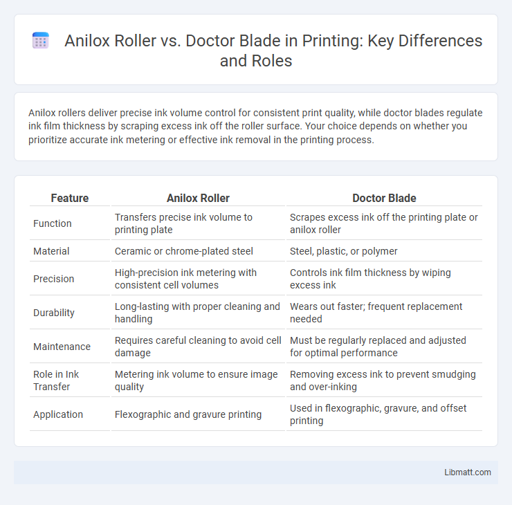 Anilox Roller vs. Doctor Blade in Printing: Key Differences and Roles