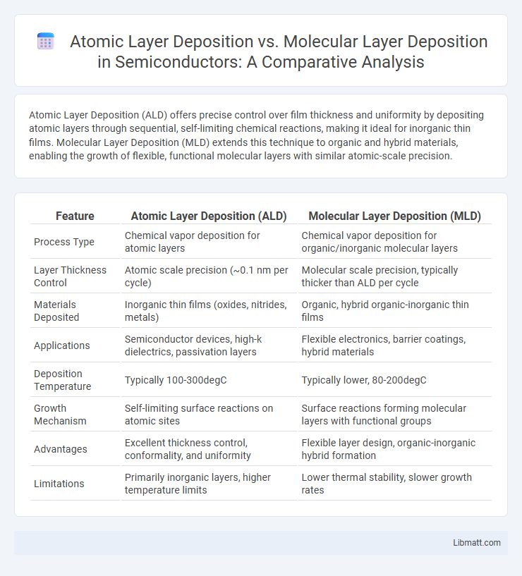 Atomic Layer Deposition vs. Molecular Layer Deposition in Semiconductors: A Comparative Analysis
