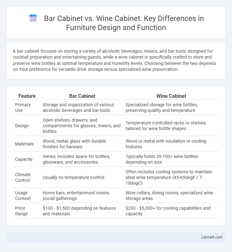 Bar Cabinet vs. Wine Cabinet: Key Differences in Furniture Design and Function