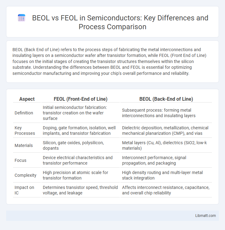 BEOL vs FEOL in Semiconductors: Key Differences and Process Comparison