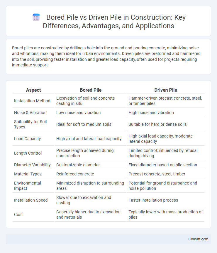 Bored Pile vs Driven Pile in Construction: Key Differences, Advantages, and Applications