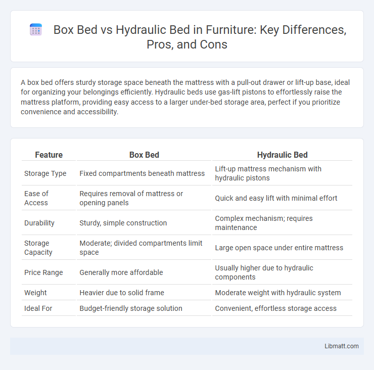 Box Bed vs Hydraulic Bed in Furniture: Key Differences, Pros, and Cons