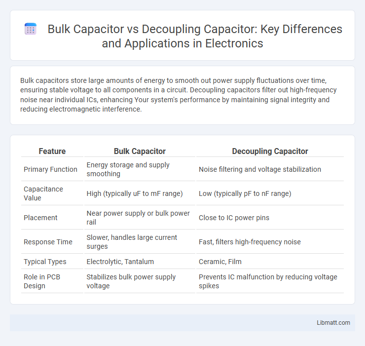 Bulk Capacitor vs Decoupling Capacitor: Key Differences and Applications in Electronics