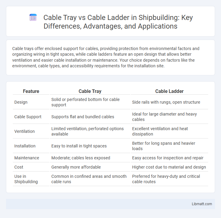 Cable Tray vs Cable Ladder in Shipbuilding: Key Differences, Advantages, and Applications