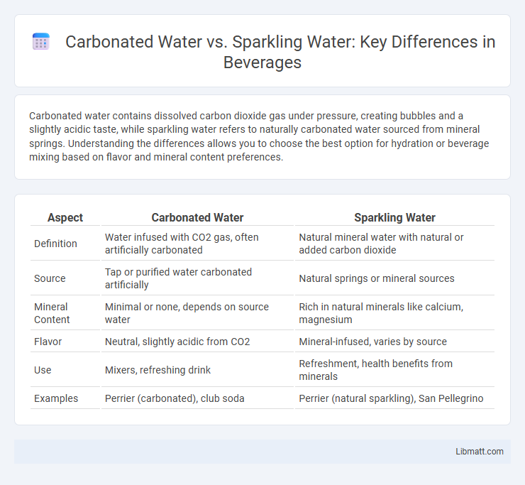 Carbonated Water vs. Sparkling Water: Key Differences in Beverages