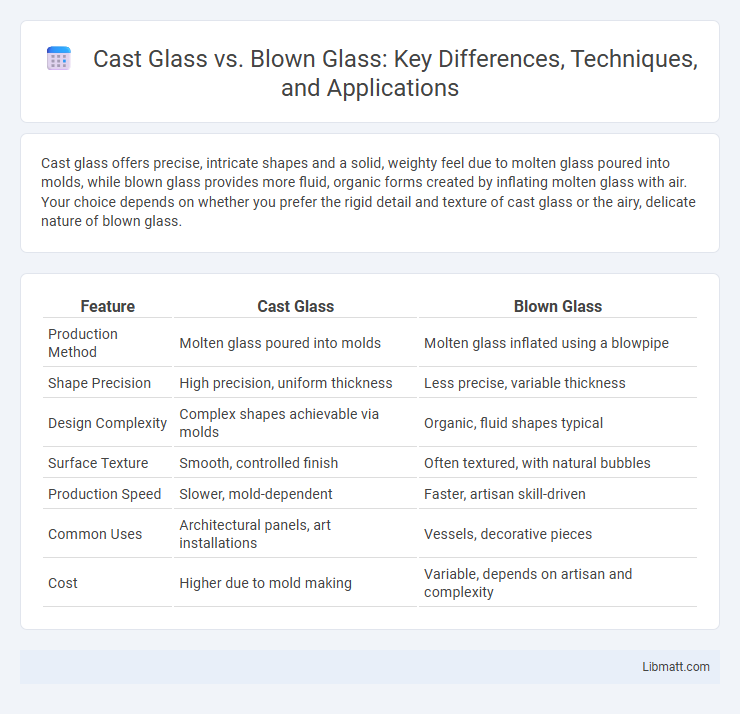 Cast Glass vs. Blown Glass: Key Differences, Techniques, and Applications