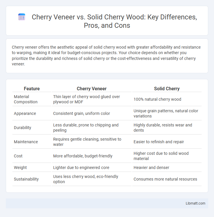 Cherry Veneer vs. Solid Cherry Wood: Key Differences, Pros, and Cons