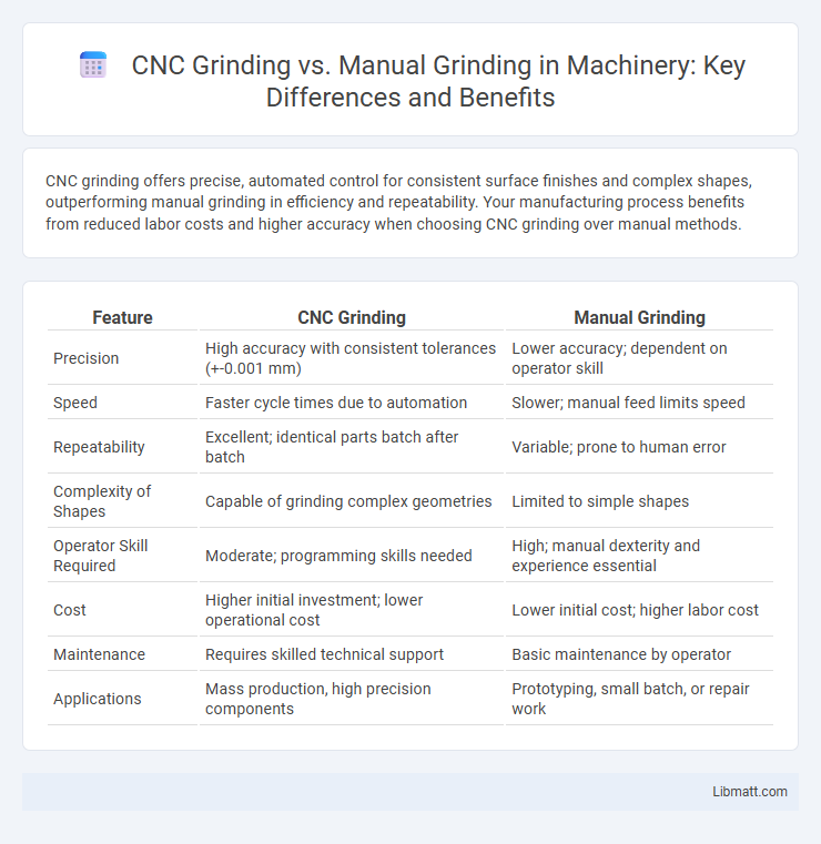 CNC Grinding vs. Manual Grinding in Machinery: Key Differences and Benefits