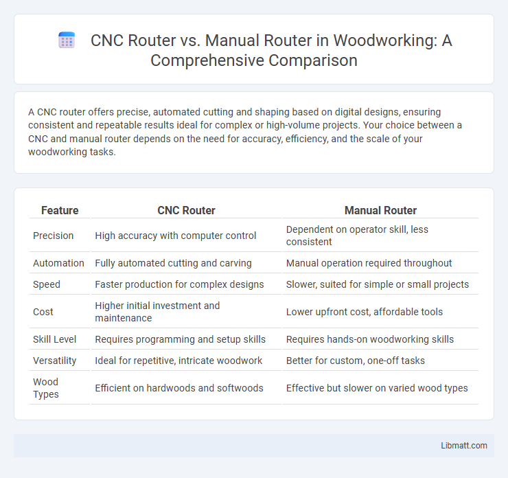 CNC Router vs. Manual Router in Woodworking: A Comprehensive Comparison