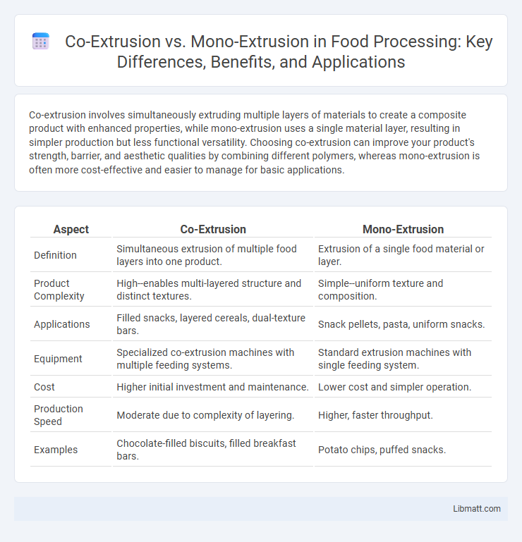 Co-Extrusion vs. Mono-Extrusion in Food Processing: Key Differences, Benefits, and Applications