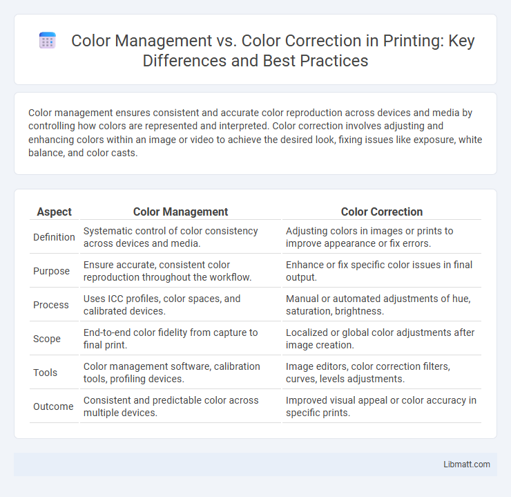 Color Management vs. Color Correction in Printing: Key Differences and Best Practices