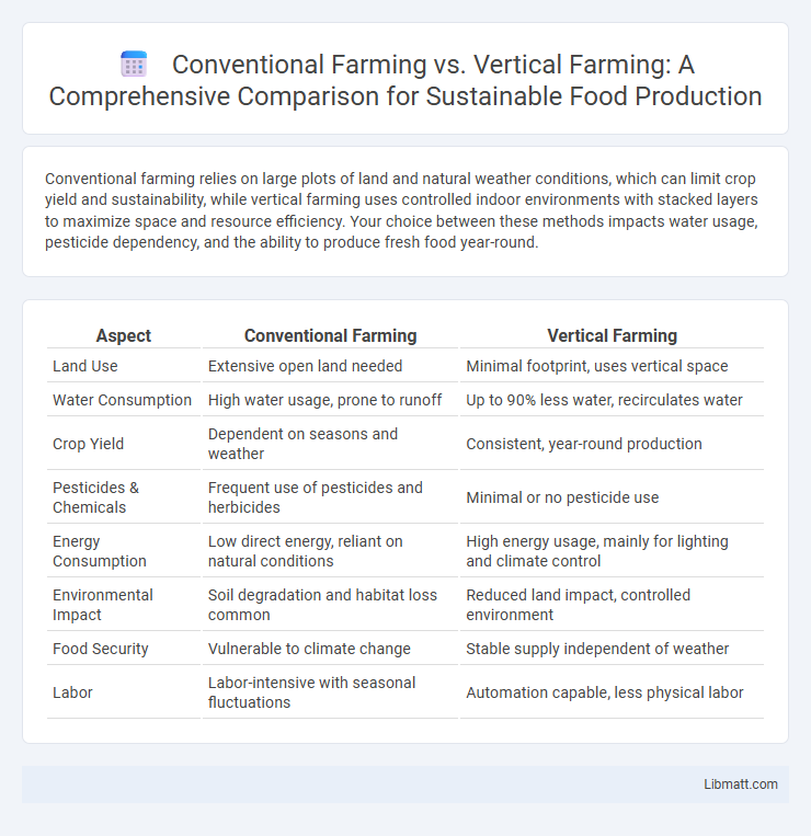 Conventional Farming vs. Vertical Farming: A Comprehensive Comparison for Sustainable Food Production