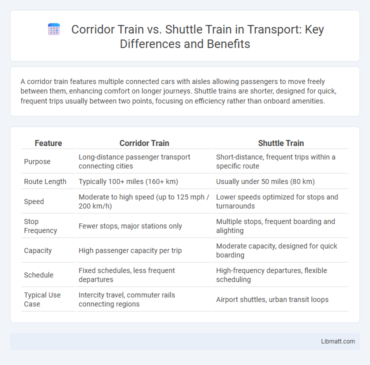 Corridor Train vs. Shuttle Train in Transport: Key Differences and Benefits