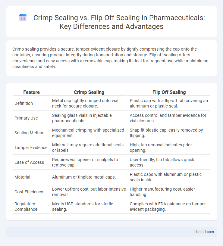 Crimp Sealing vs. Flip-Off Sealing in Pharmaceuticals: Key Differences and Advantages