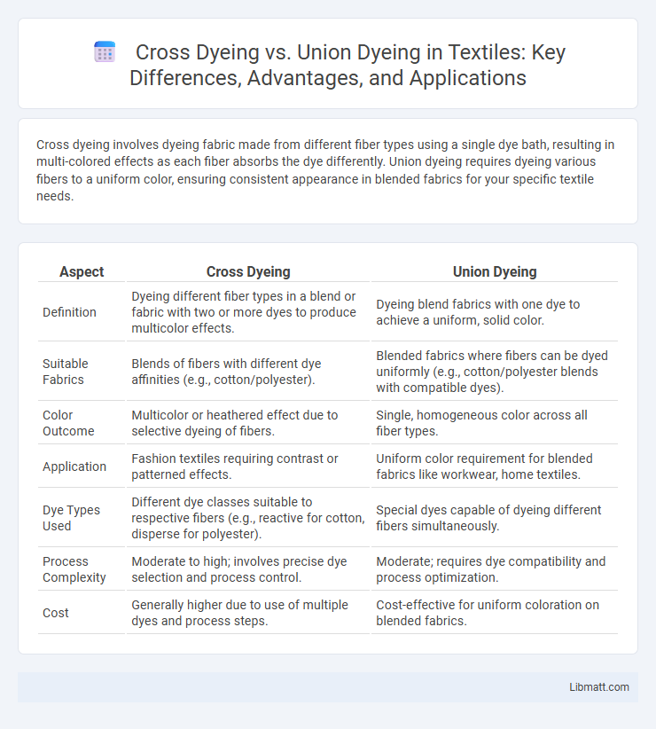 Cross Dyeing vs. Union Dyeing in Textiles: Key Differences, Advantages, and Applications