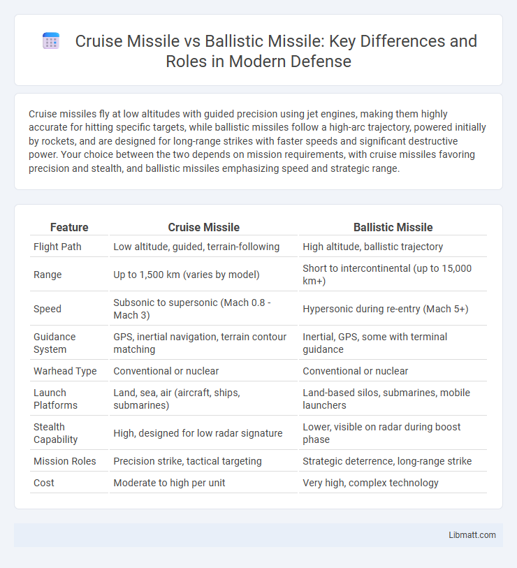 Cruise Missile vs Ballistic Missile: Key Differences and Roles in Modern Defense