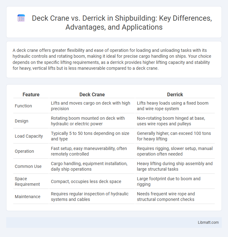 Deck Crane vs. Derrick in Shipbuilding: Key Differences, Advantages, and Applications