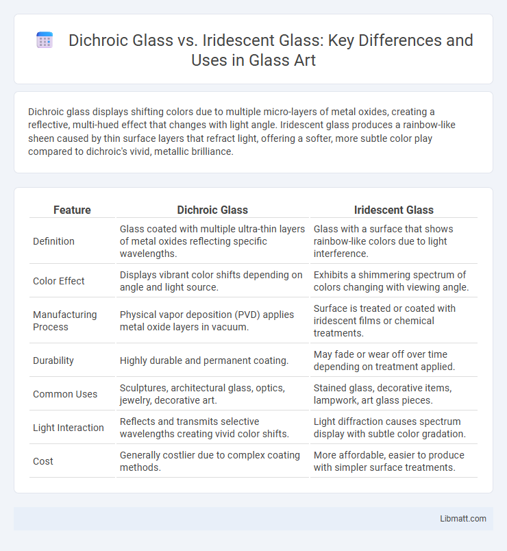 Dichroic Glass vs. Iridescent Glass: Key Differences and Uses in Glass Art