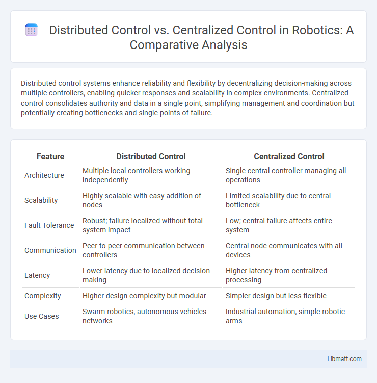 Distributed Control vs. Centralized Control in Robotics: A Comparative Analysis