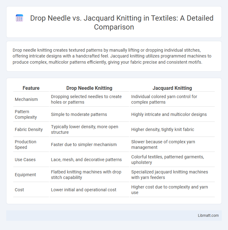 Drop Needle vs. Jacquard Knitting in Textiles: A Detailed Comparison