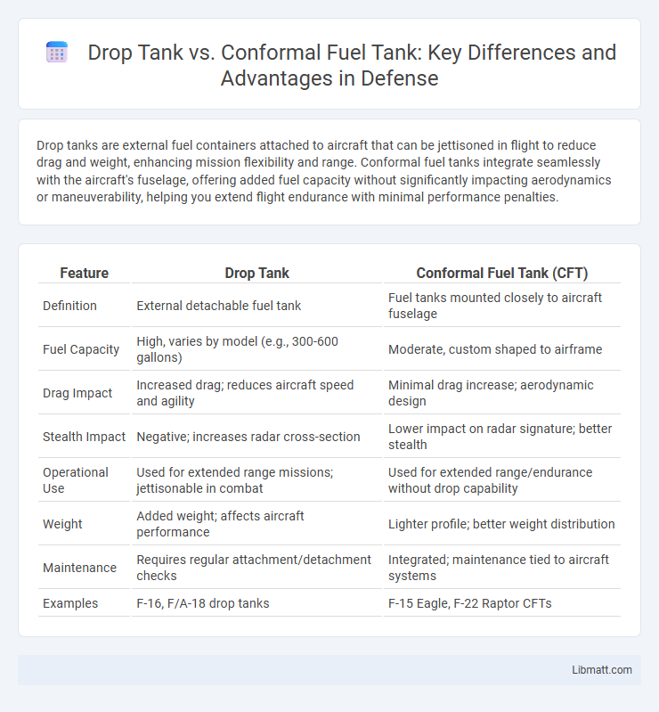 Drop Tank vs. Conformal Fuel Tank: Key Differences and Advantages in Defense