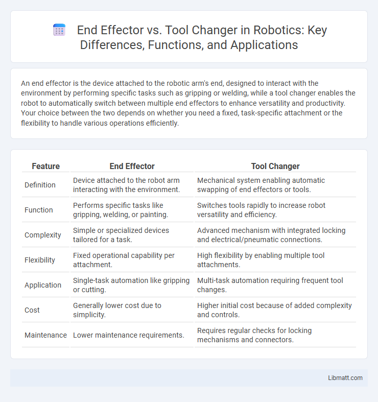 End Effector vs. Tool Changer in Robotics: Key Differences, Functions, and Applications