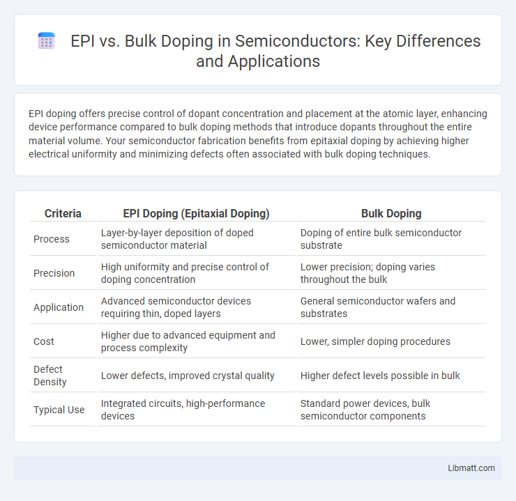 EPI vs. Bulk Doping in Semiconductors: Key Differences and Applications