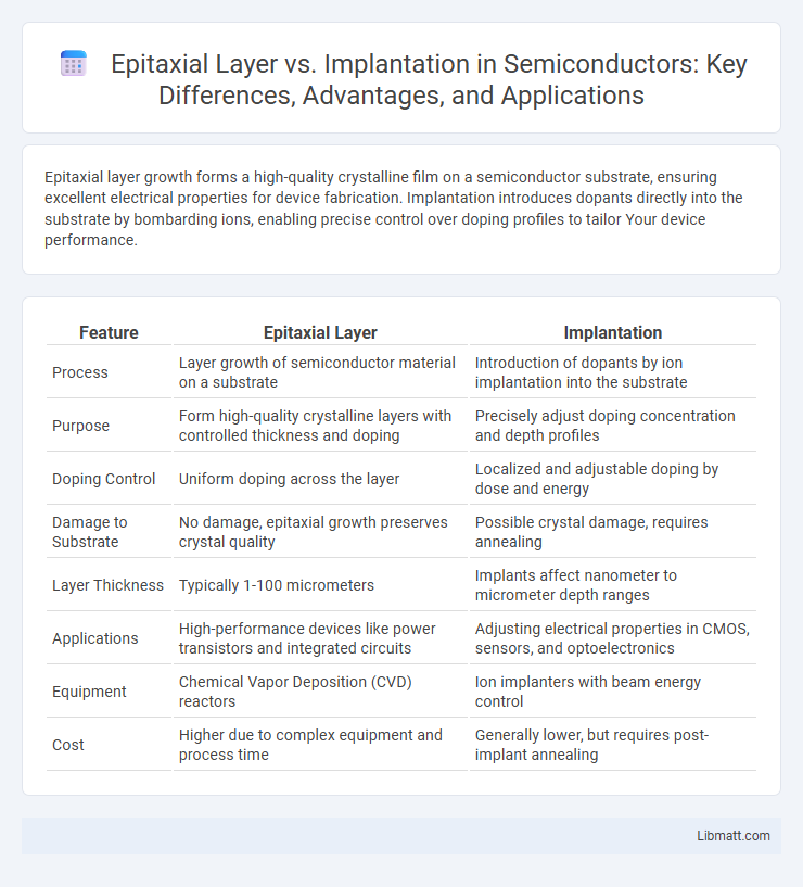 Epitaxial Layer vs. Implantation in Semiconductors: Key Differences, Advantages, and Applications