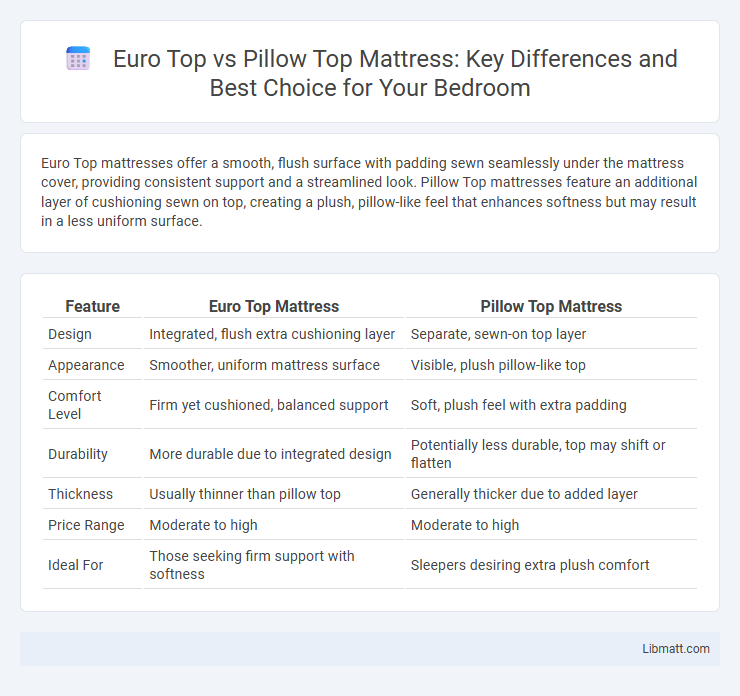 Euro Top vs Pillow Top Mattress: Key Differences and Best Choice for Your Bedroom