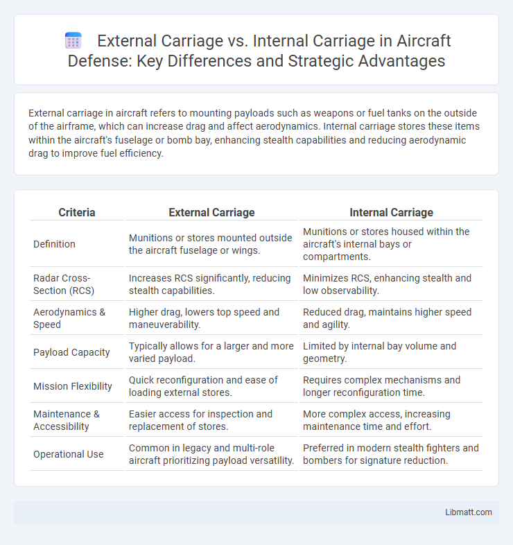 External Carriage vs. Internal Carriage in Aircraft Defense: Key Differences and Strategic Advantages