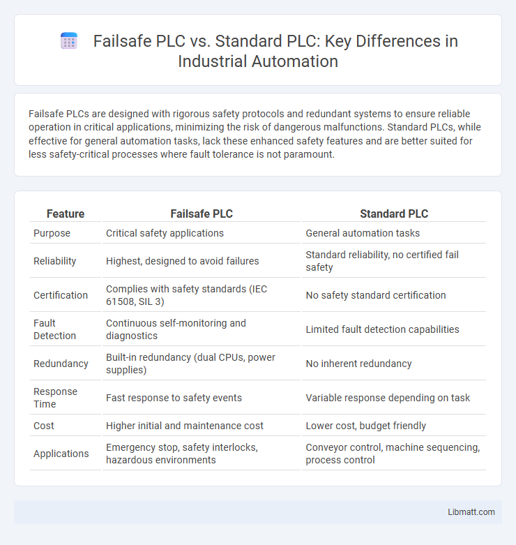 Failsafe PLC vs. Standard PLC: Key Differences in Industrial Automation