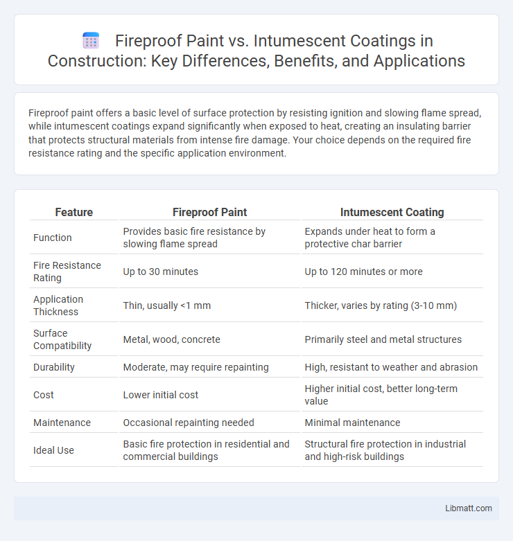 Fireproof Paint vs. Intumescent Coatings in Construction: Key Differences, Benefits, and Applications