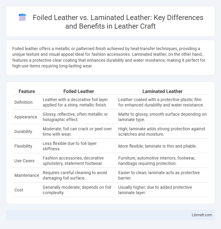 Foiled Leather vs. Laminated Leather: Key Differences and Benefits in Leather Craft