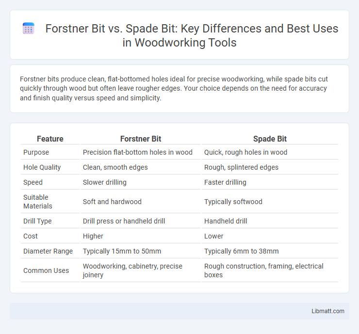 Forstner Bit vs. Spade Bit: Key Differences and Best Uses in Woodworking Tools