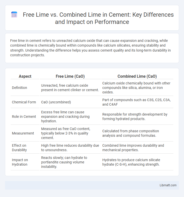 Free Lime vs. Combined Lime in Cement: Key Differences and Impact on Performance