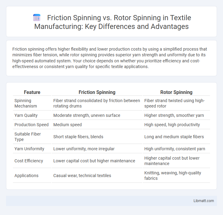 Friction Spinning vs. Rotor Spinning in Textile Manufacturing: Key Differences and Advantages