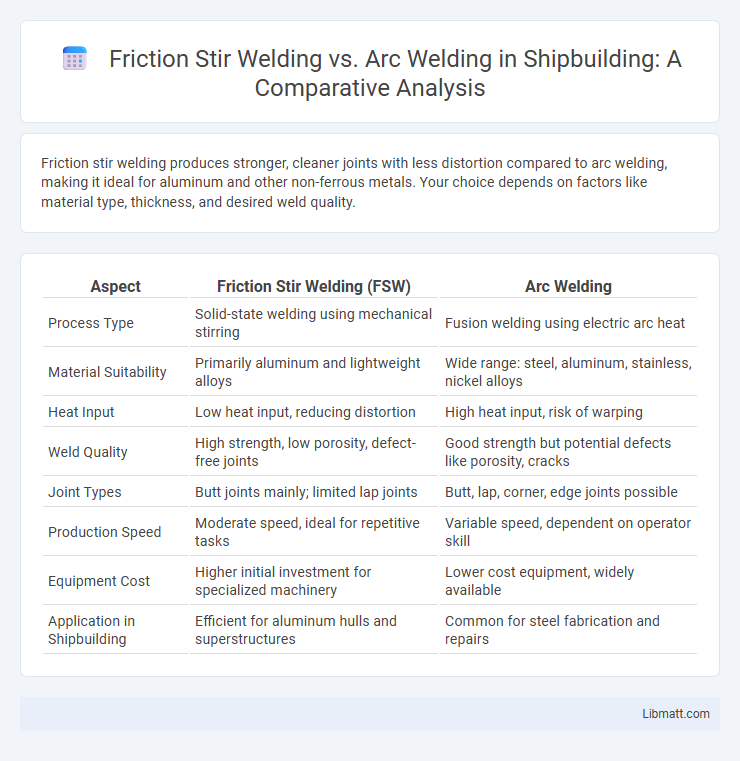 Friction Stir Welding vs. Arc Welding in Shipbuilding: A Comparative Analysis