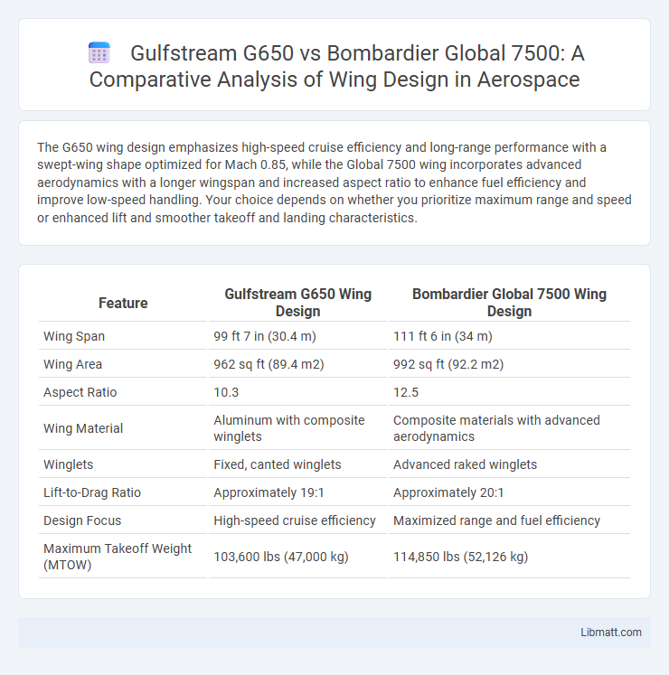 Gulfstream G650 vs Bombardier Global 7500: A Comparative Analysis of Wing Design in Aerospace