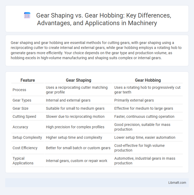 Gear Shaping vs. Gear Hobbing: Key Differences, Advantages, and Applications in Machinery