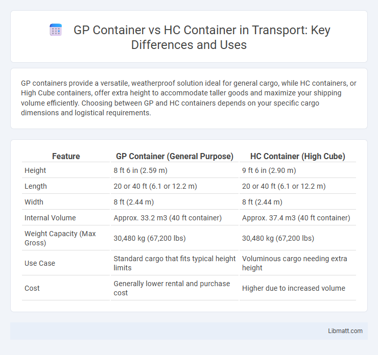 GP Container vs HC Container in Transport: Key Differences and Uses
