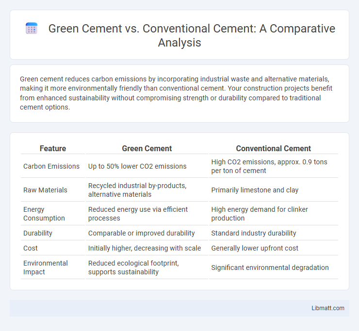 Green Cement vs. Conventional Cement: A Comparative Analysis