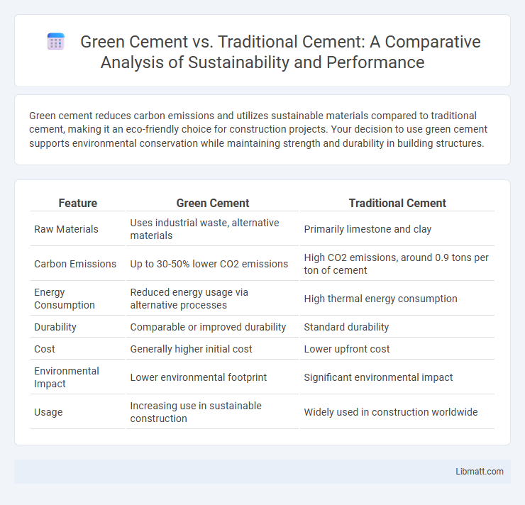 Green Cement vs. Traditional Cement: A Comparative Analysis of Sustainability and Performance