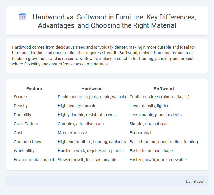 Hardwood vs. Softwood in Furniture: Key Differences, Advantages, and Choosing the Right Material