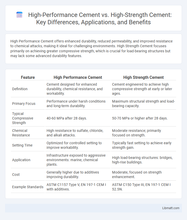 High-Performance Cement vs. High-Strength Cement: Key Differences, Applications, and Benefits