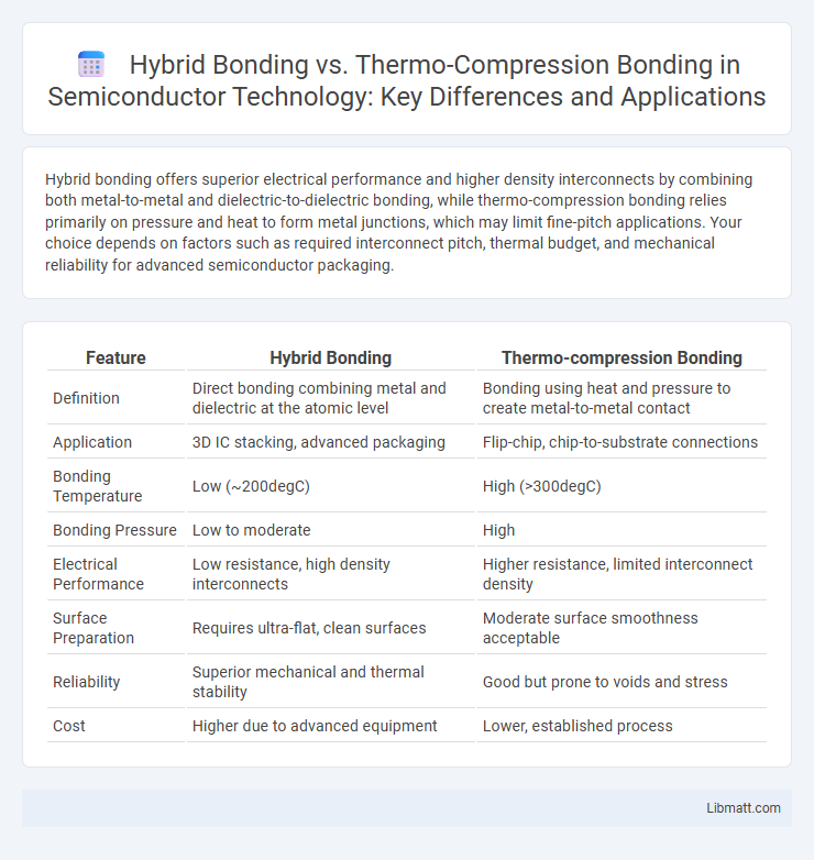Hybrid Bonding vs. Thermo-Compression Bonding in Semiconductor Technology: Key Differences and Applications