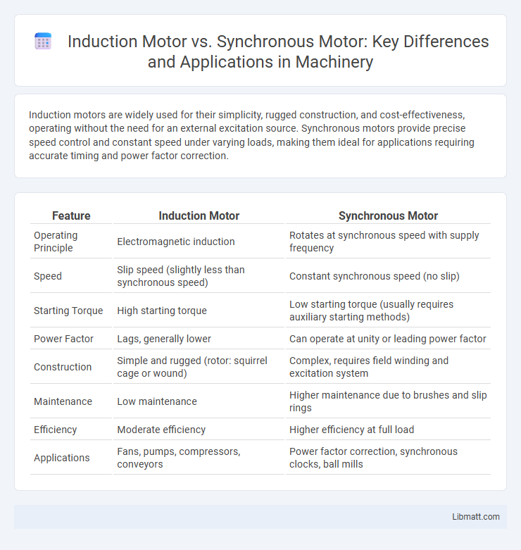 Induction Motor vs. Synchronous Motor: Key Differences and Applications in Machinery