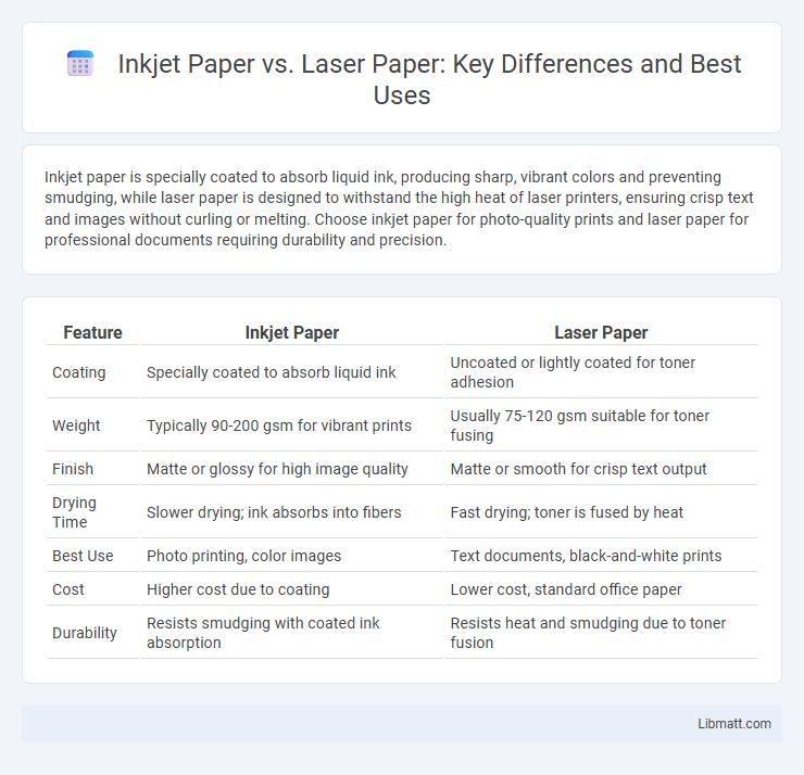 Inkjet Paper vs. Laser Paper: Key Differences and Best Uses
