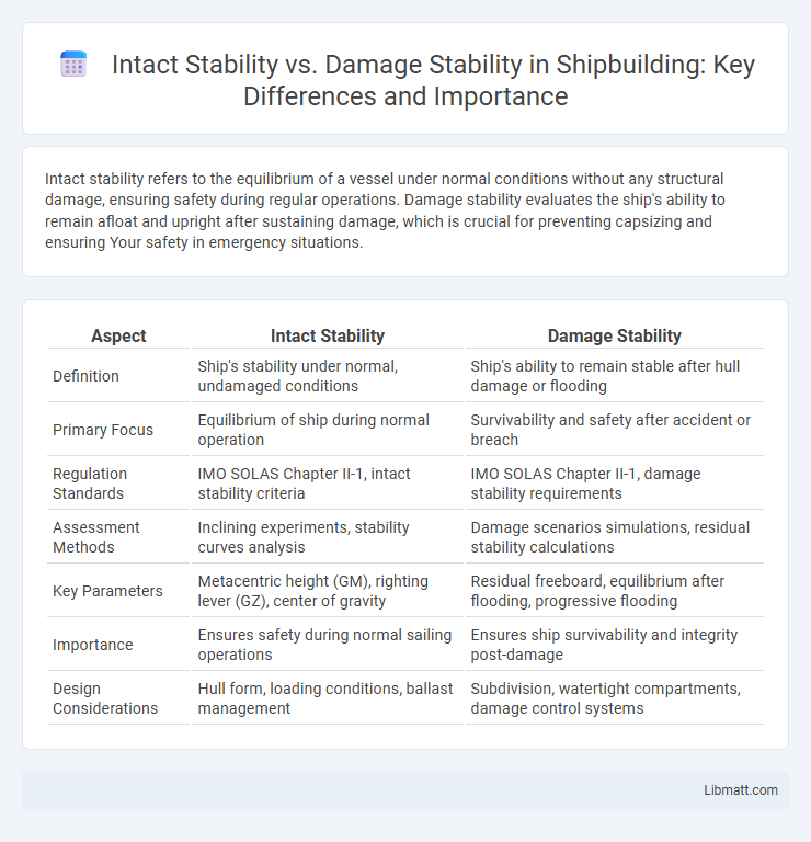 Intact Stability vs. Damage Stability in Shipbuilding: Key Differences and Importance