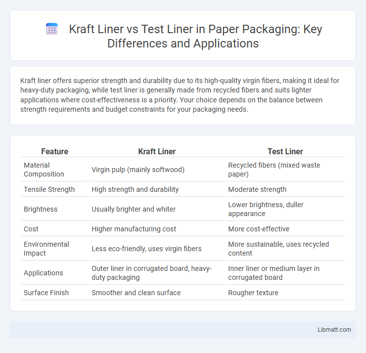 Kraft Liner vs Test Liner in Paper Packaging: Key Differences and Applications